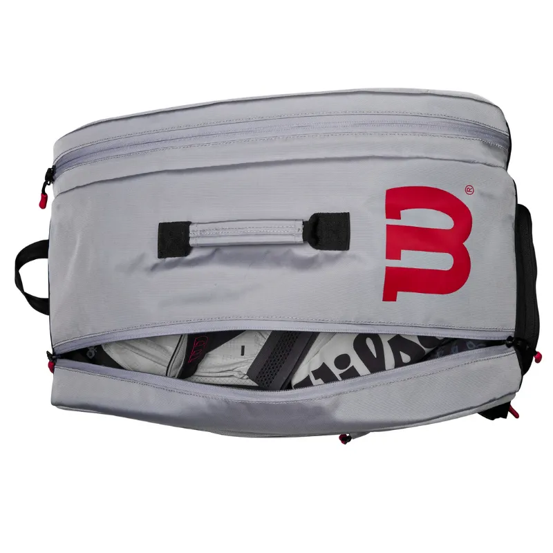 Wilson Pickleball Super Tour Bag - GrayBlack/Red