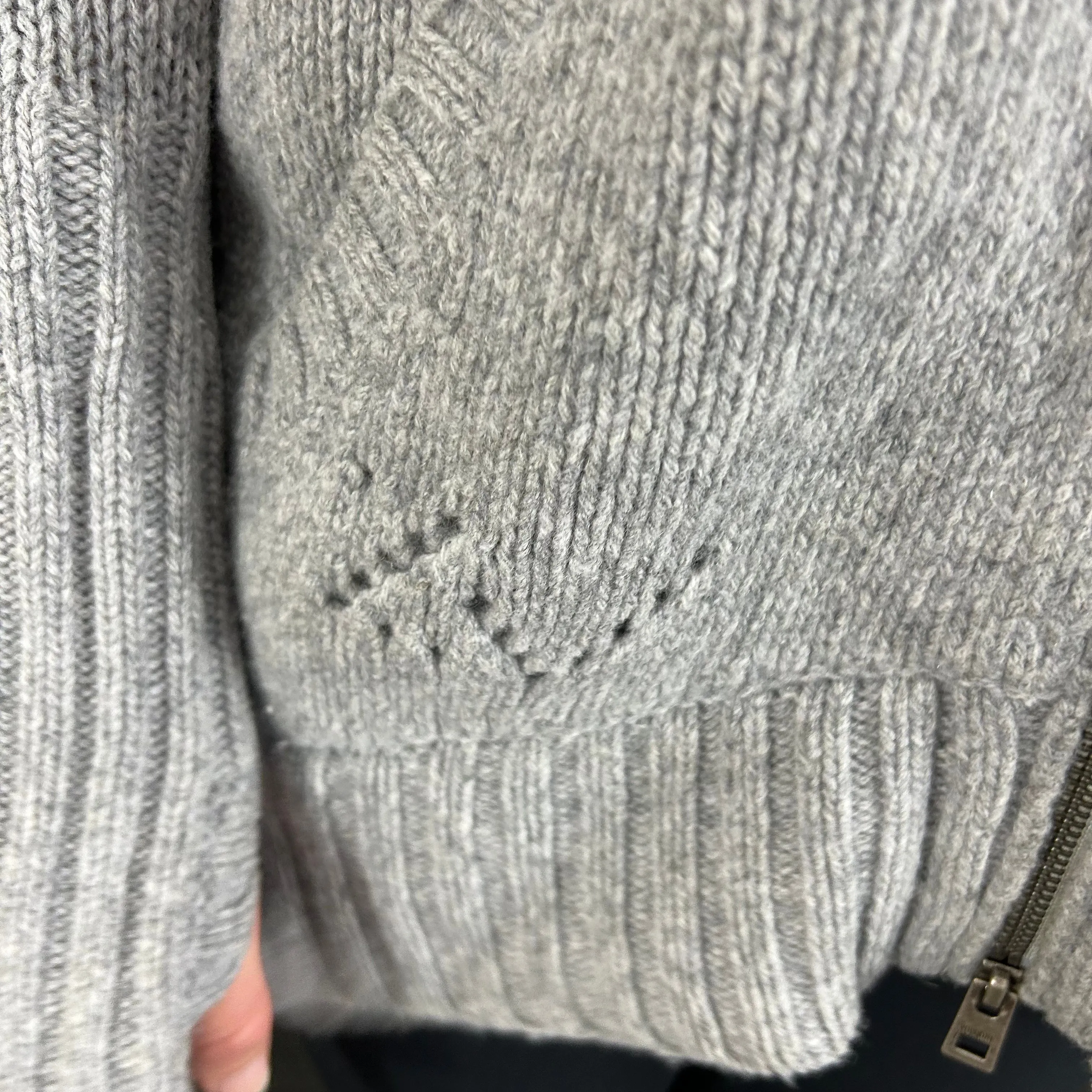 Zadig & Voltaire 380 Grey Wool & Alpaca Knit Salma Cardigan XS/S/M/L