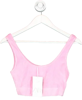 ZARA Pink Terry Towelling Crop Top UK S